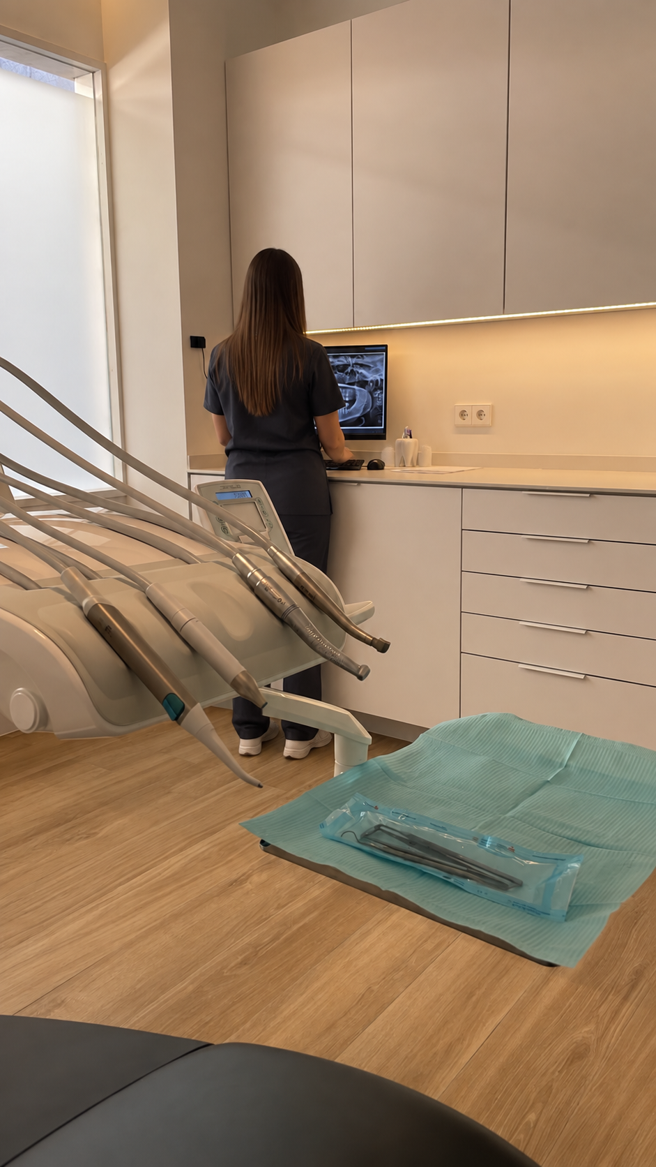 Professional de NOVdental treballant al gabinet